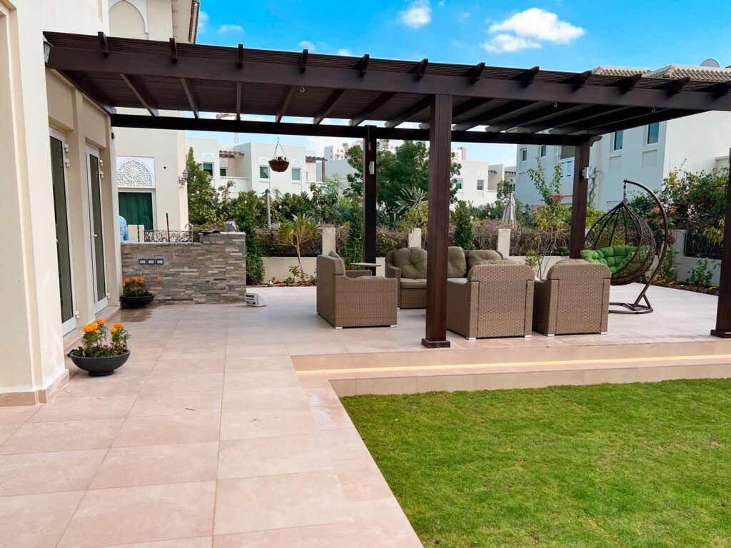Dubai wooden pergola project