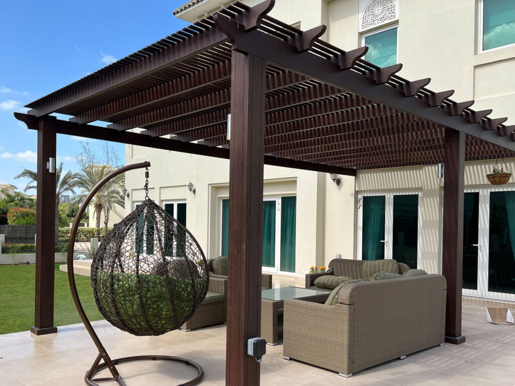 wooden pergola dubai supplier