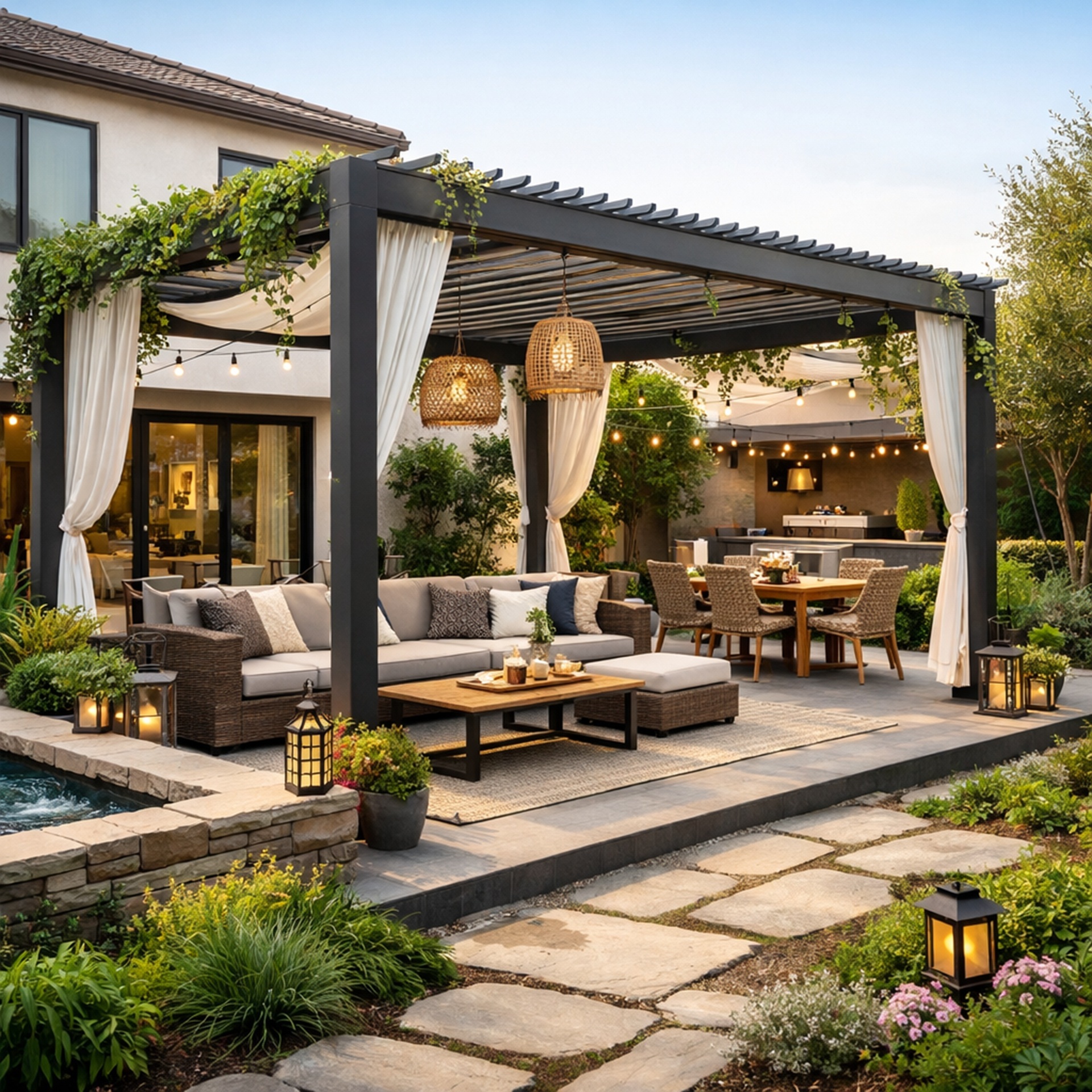 villa-garden-with-pergola