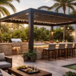 barbeque-counter-with-pergola-in-modern-dubai-villa-outdoor-space
